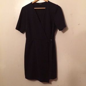 Topshop navy business casual wrap dress in size 12
